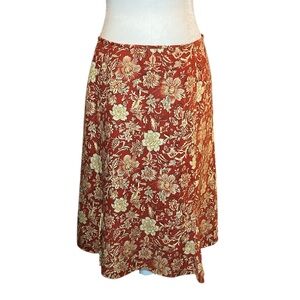 Charter Club Orange Midi A-Line Skirt